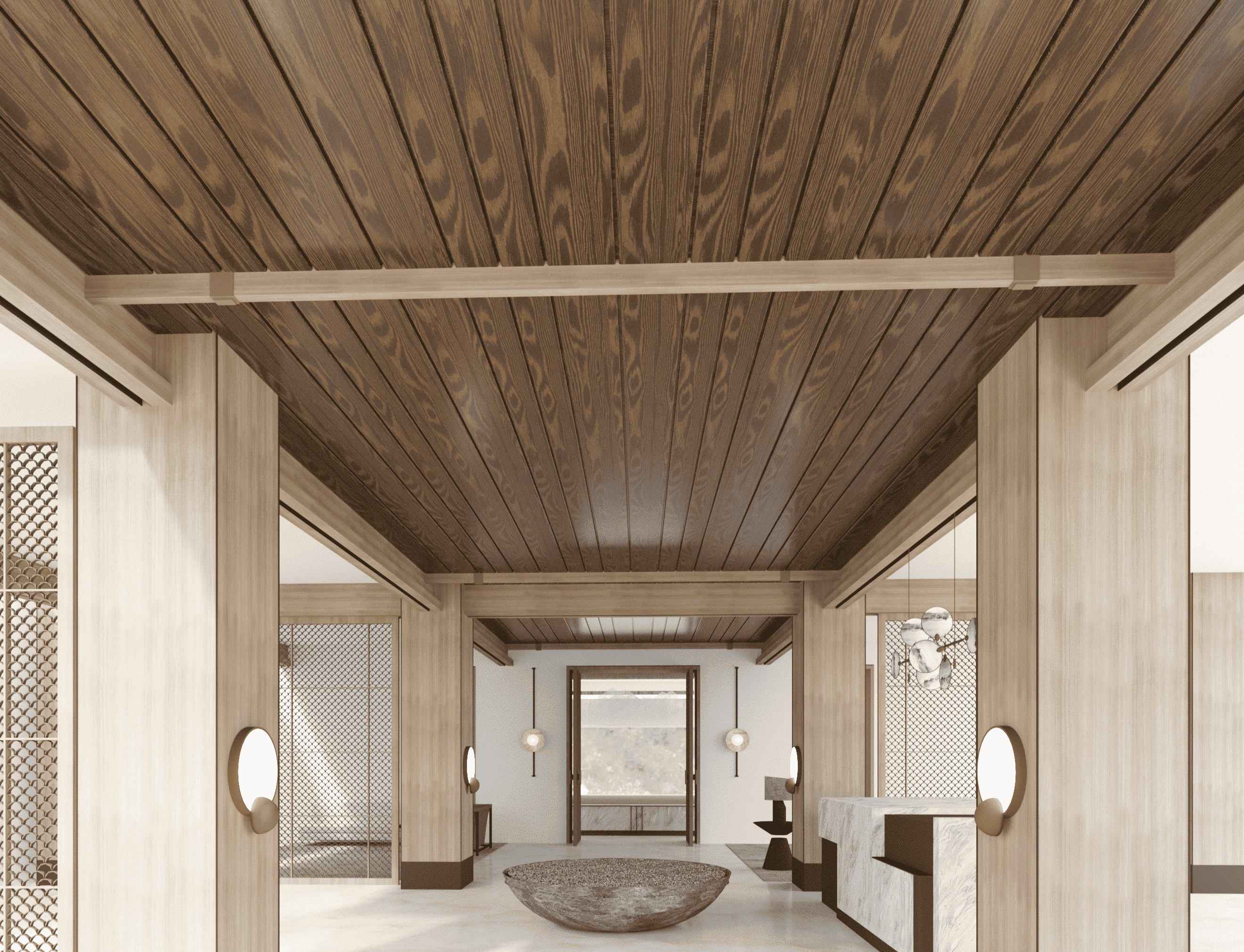 Multi Linear Wooden Ceilings